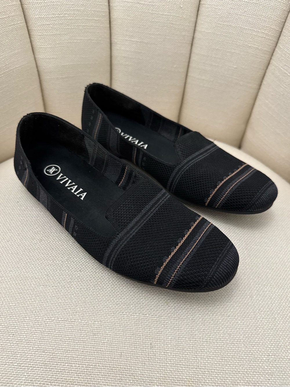 VIVAIA Elly round-toe knit loafers size 38.5